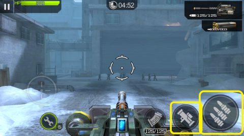 右が機関銃で右から2番目がロケット砲です。