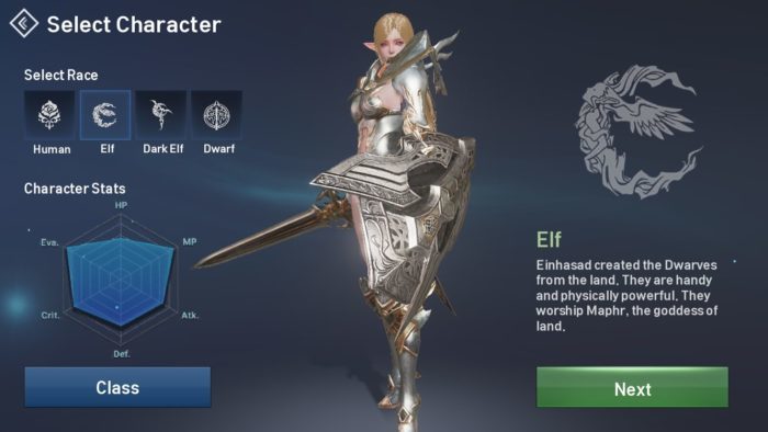 エルフのステータス