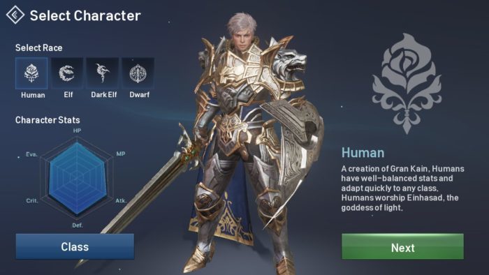 ヒューマンのステータス